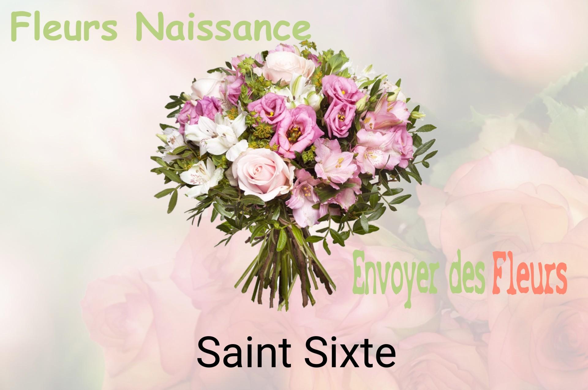 Bouquet de fleurs de naissance livré à Saint-Sixte