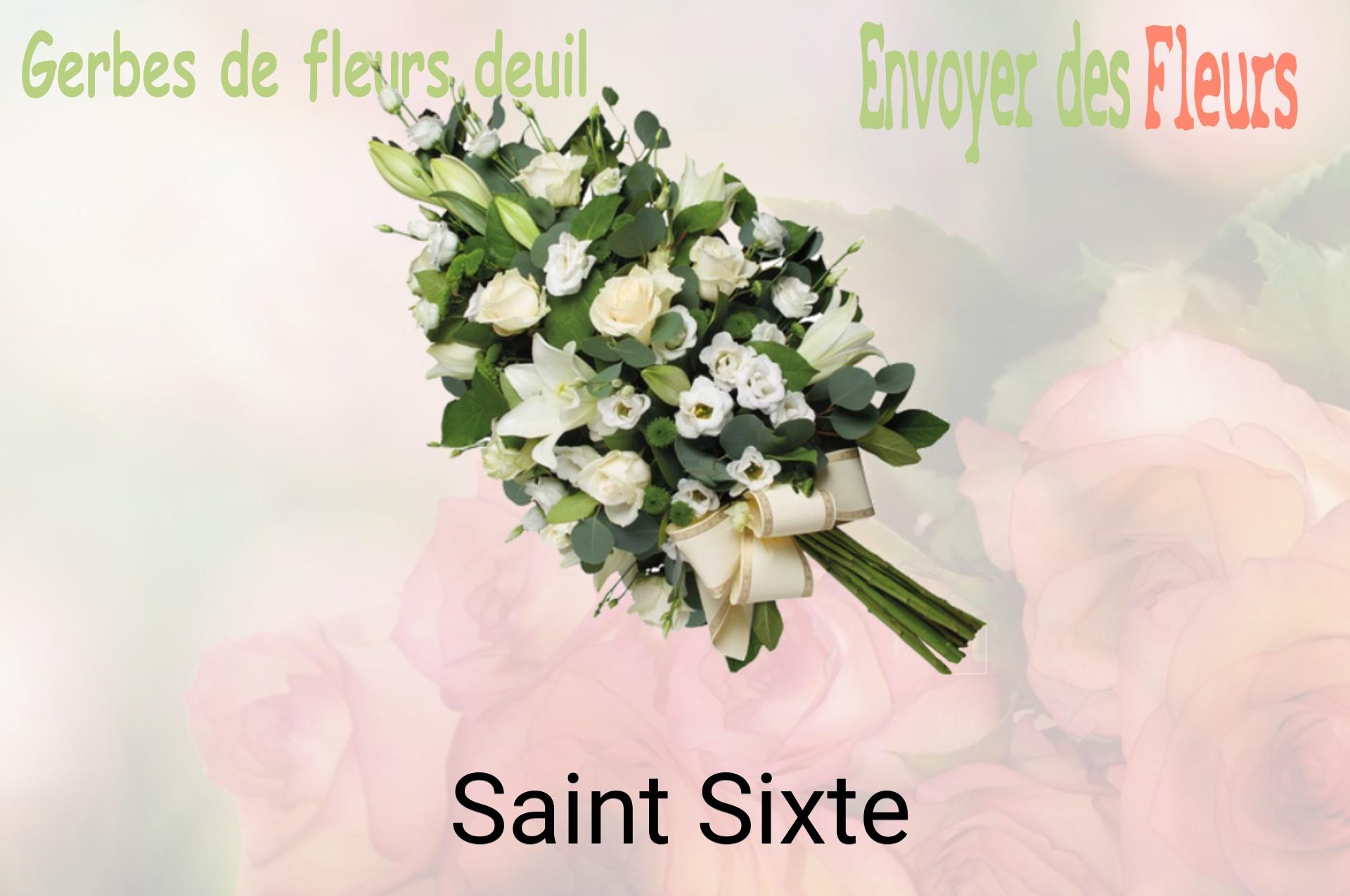 Gerbe de fleurs de deuil livrée à Saint-Sixte